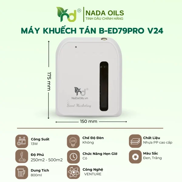 Máy Khuếch Tán NaDa Oils BED-800ES Không Gian Dưới 500m2 - Hình ảnh 3