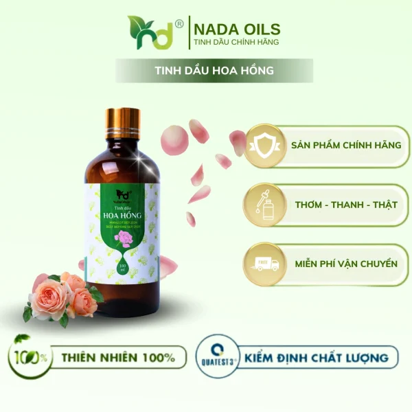 Tinh dầu Hoa Hồng – Nguyên Chất 100% Thiên Nhiên (Rose) - Hình ảnh 4