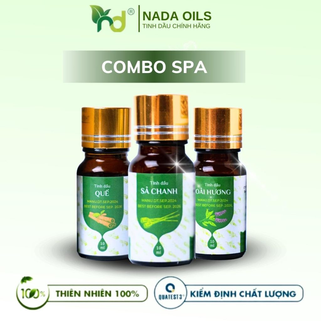 Combo tinh dầu spa nguyên chất NaDa Oils