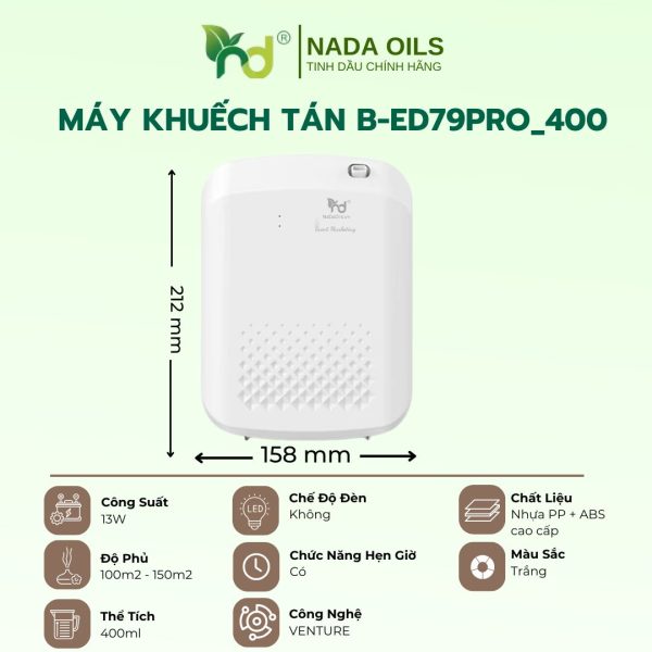 Máy Khuếch Tán B-ED79Pro 400 Không Gian Dưới 150m2 - Hình ảnh 3