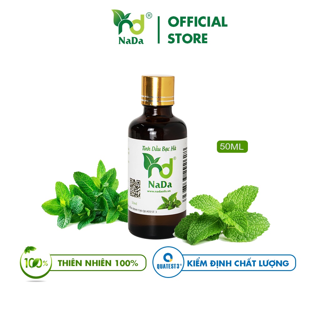 Tinh Dầu Bạc Hà Của Nada Oils được chiết xuất 100% từ lá bạc hà