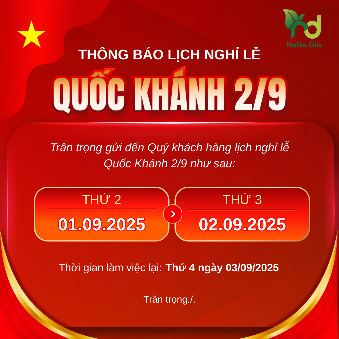 lịch nghỉ lễ 2.9 nada oils