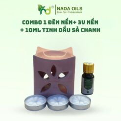 combo 1 đèn nến+ 3v nến+ 10ml tinh dầu Sả Chanh