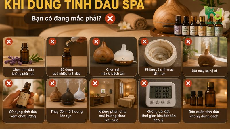 10 Sai Lầm Khi Dùng Tinh Dầu Spa 